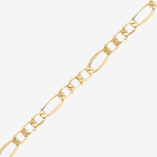 Mens 14K Gold 22 Inch Figaro Chain Necklace