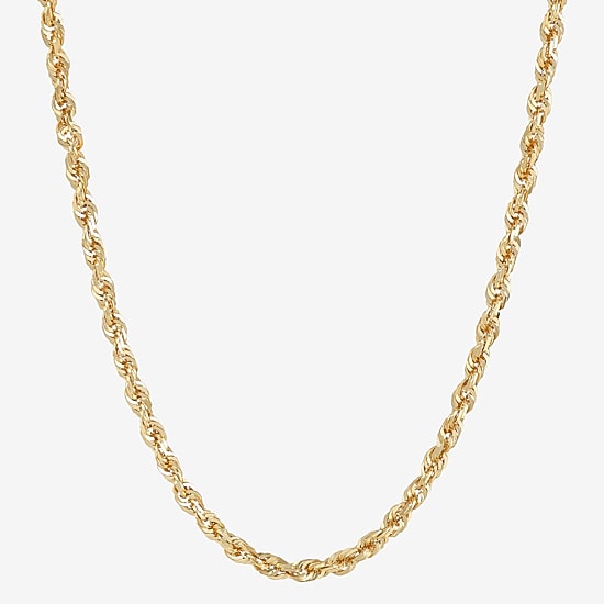 Unisex Adult 14K Gold 20 Inch Rope Chain Necklace