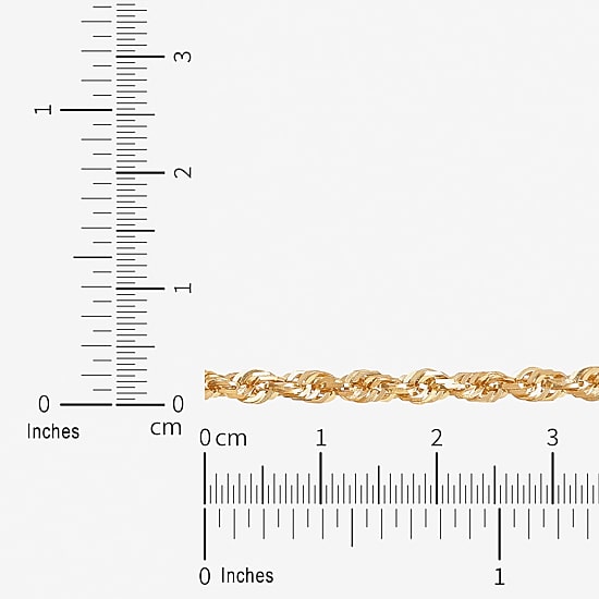 Unisex Adult 14K Gold 20 Inch Rope Chain Necklace