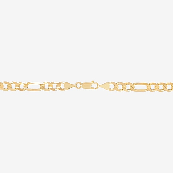 Mens 10K Gold 22 Inch Figaro Chain Necklace