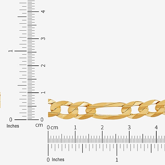 Mens 10K Gold 22 Inch Figaro Chain Necklace