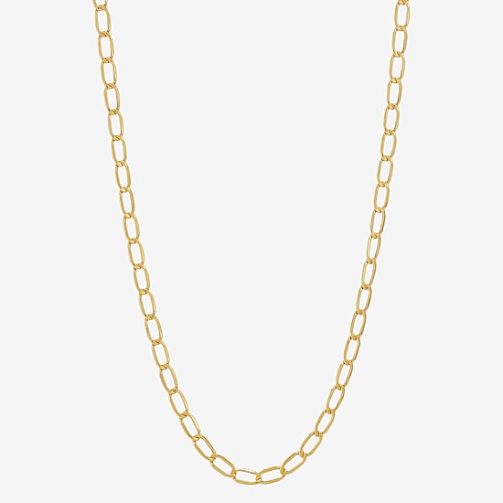 Unisex Adult 14K Gold 22 Inch Curb Chain Necklace