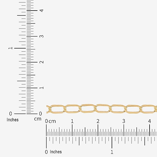 Unisex Adult 14K Gold 22 Inch Curb Chain Necklace