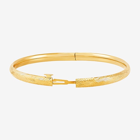 Womens 14K Gold Bangle Bracelet