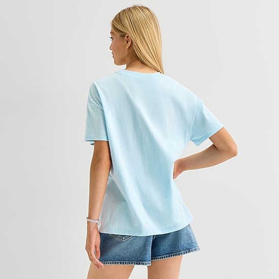 Pokemon Boyfriend Tee Womens Juniors Crew Neck Short Sleeve Loose Fit Pokemon Graphic T-Shirt