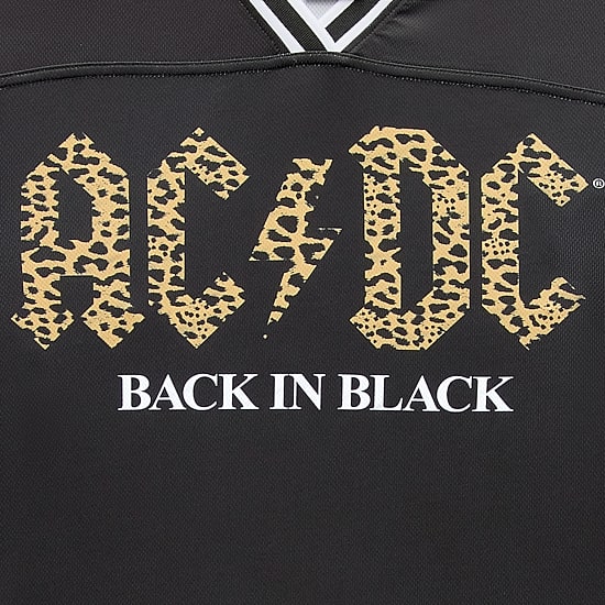 Womens Juniors V Neck Short Sleeve AC/DC Jersey