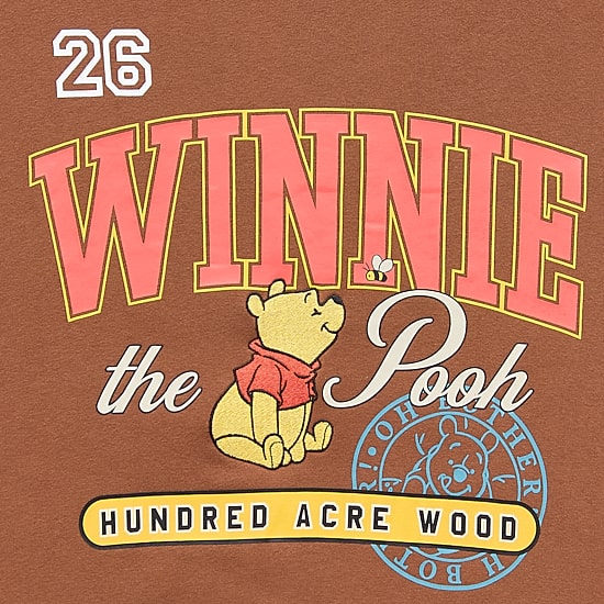 Pooh Crew Fleece Womens Juniors Crew Neck Long Sleeve Winnie The Pooh Sweatshirt