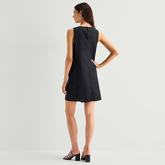 MSK Womens Sleeveless Shirt Dress