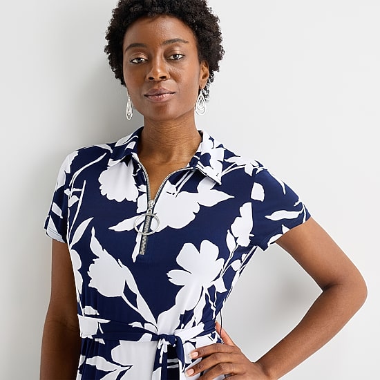 MSK Womens Midi V Neck Short Sleeve Cap Floral Fit + Flare Dress