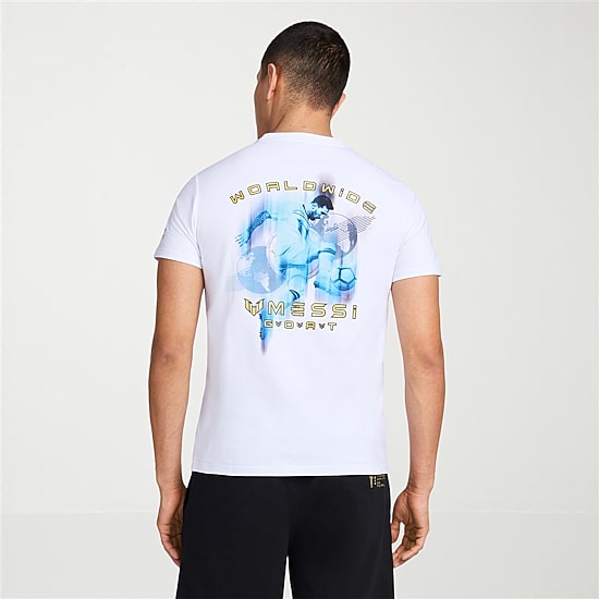 MESSI Collection Mens Round Neck Short Sleeve Regular Fit Graphic T-Shirt