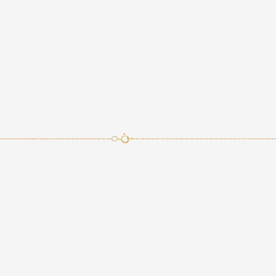 Womens 10K Gold Moon 20 Inch Pendant Necklace