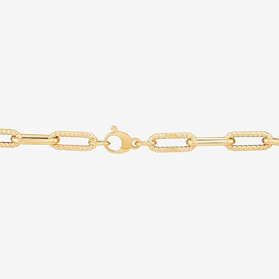 Unisex Adult 14K Gold 18 Inch Paperclip Chain Necklace