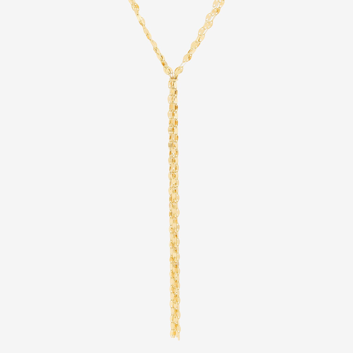 Womens 14K Gold 18 Inch Y Necklace