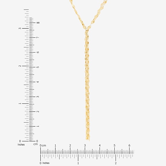 Womens 14K Gold 18 Inch Y Necklace