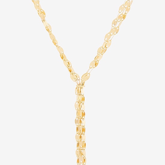 Womens 14K Gold 18 Inch Y Necklace