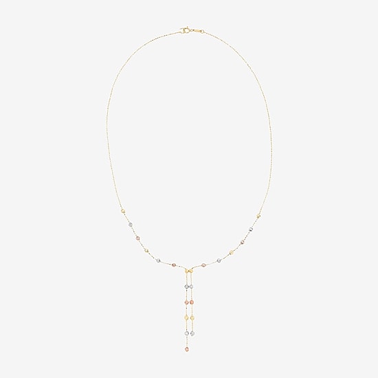 Womens 14K Gold 17 Inch Y Necklace