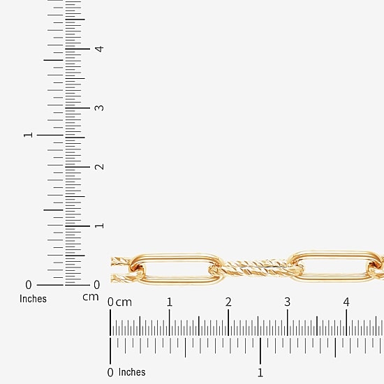 Womens 14K Gold 17 Inch Paperclip Chain Necklace