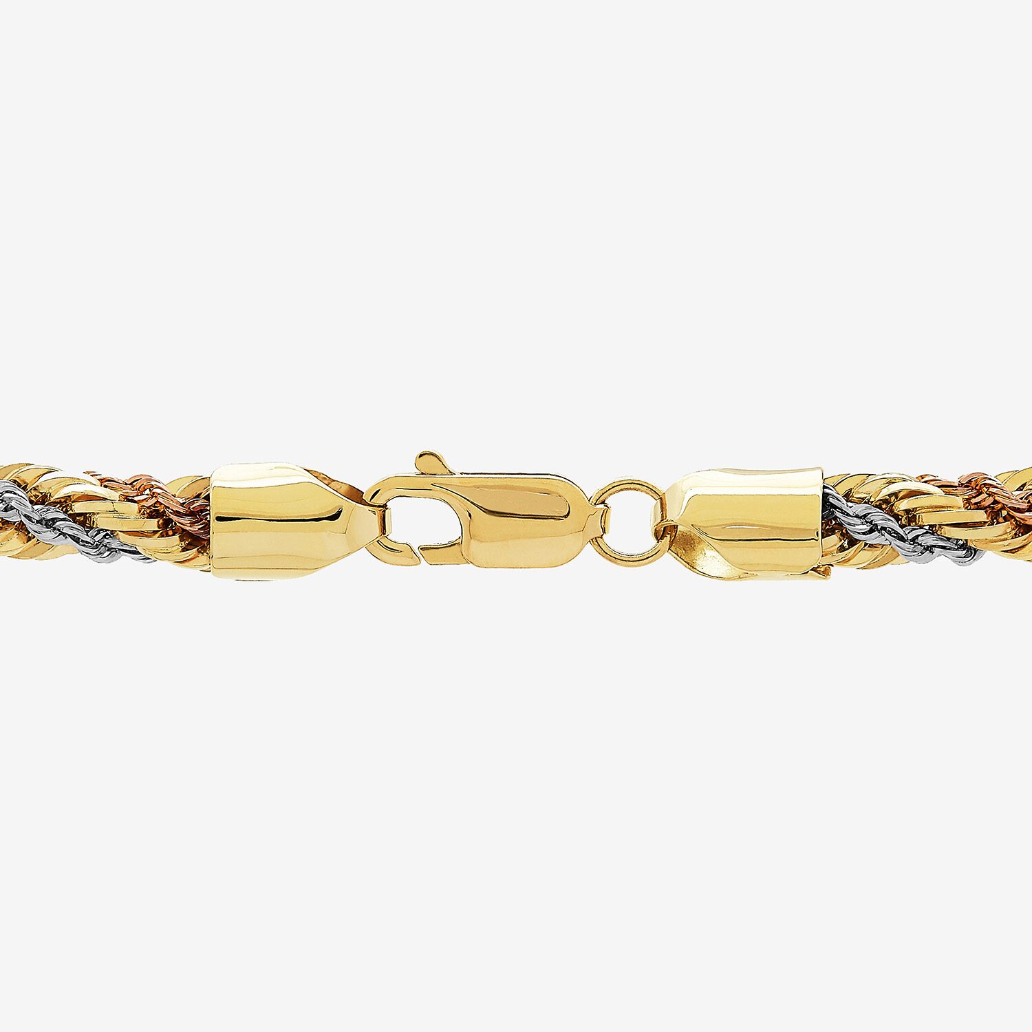 Womens 14K Gold Inch Rope Chain Necklace