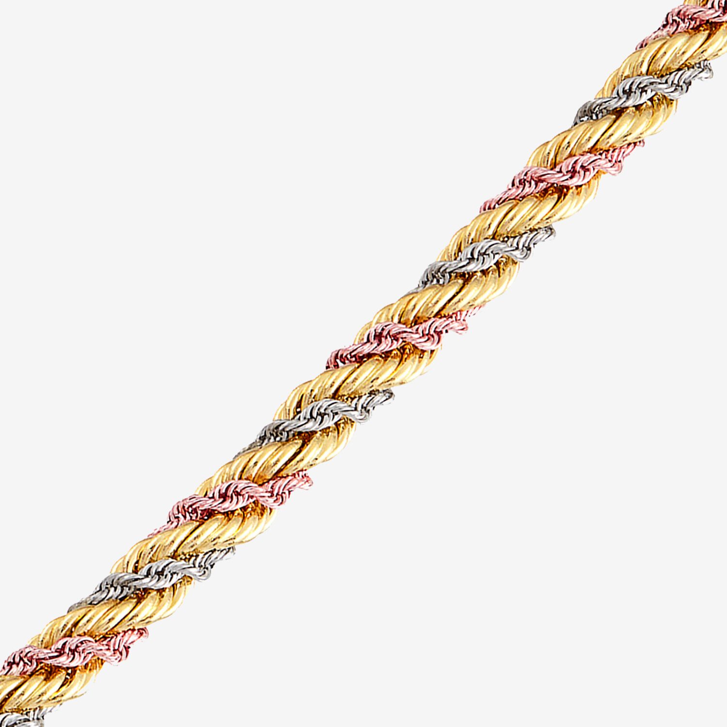 Womens 14K Gold Inch Rope Chain Necklace