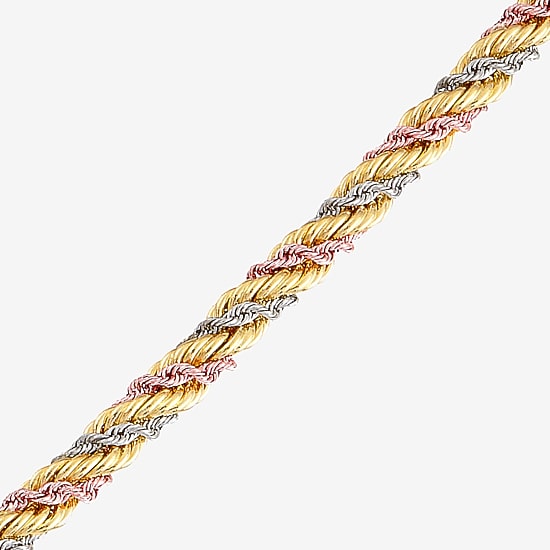 Womens 14K Gold 18 Inch Rope Chain Necklace