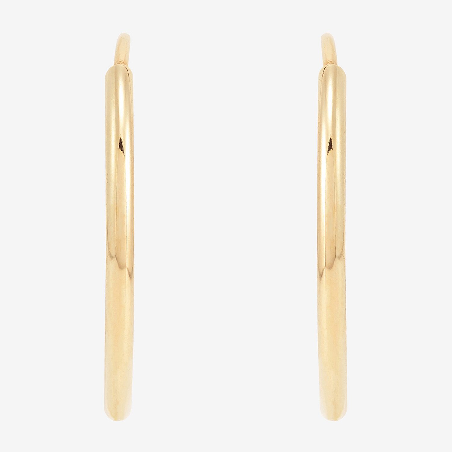 Womens 14K Gold 16mm Hoop Earrings