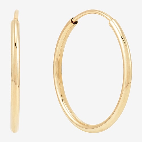 Womens 14K Gold 16mm Hoop Earrings, One Size, Yellow