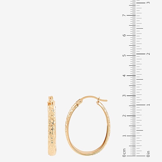 Womens 10K Gold 30mm Hoop Earrings