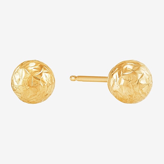 Womens 10K Gold 3 Pair Earring Set