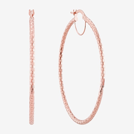 Womens 10K Gold 64mm Hoop Earrings