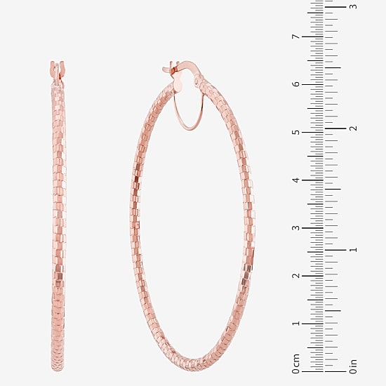 Womens 10K Gold 64mm Hoop Earrings