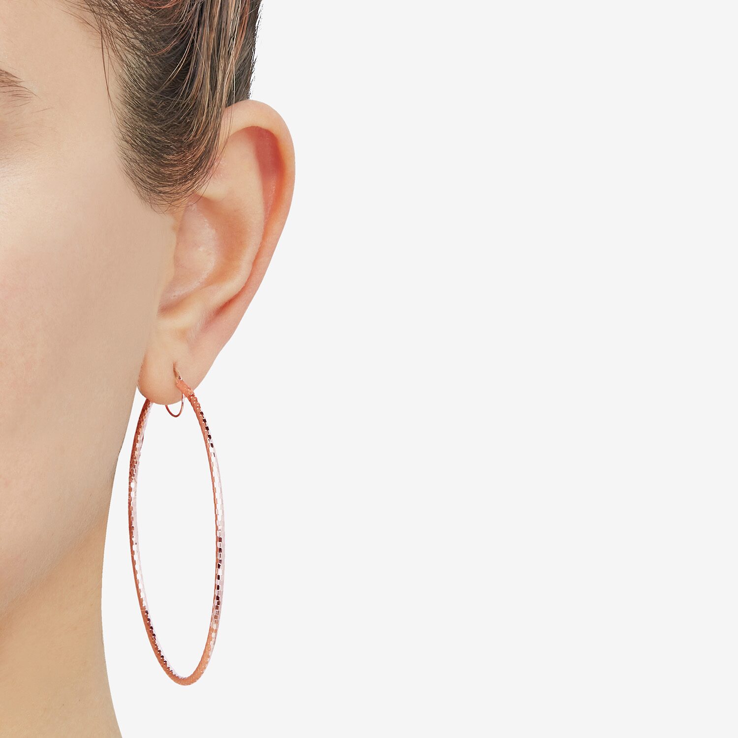 Womens 10K Gold 64mm Hoop Earrings