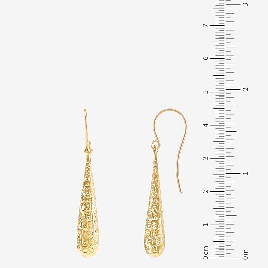 Womens 10K Gold Drop Earrings