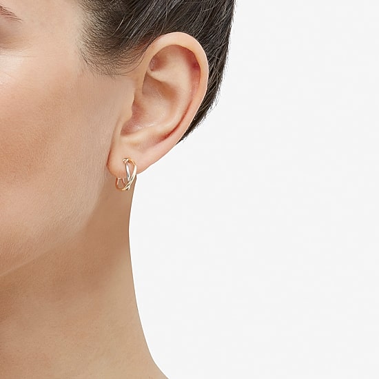 Womens 14K Gold 14.7mm Hoop Earrings