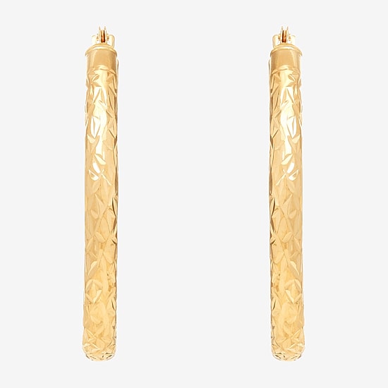 Womens 14K Gold 28mm Hoop Earrings