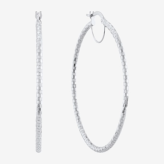Womens 10K Gold 64mm Hoop Earrings