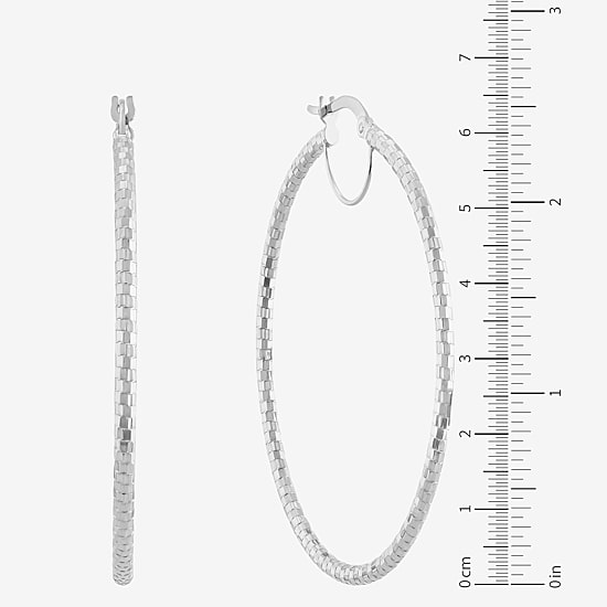 Womens 10K Gold 64mm Hoop Earrings