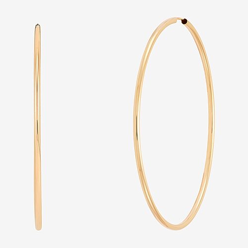Womens 14K Gold 50mm Hoop Earrings, One Size, Yellow