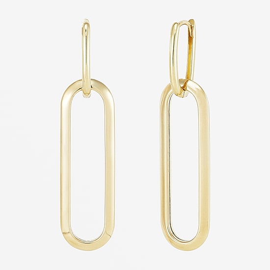 Womens 14K Gold Drop Earrings
