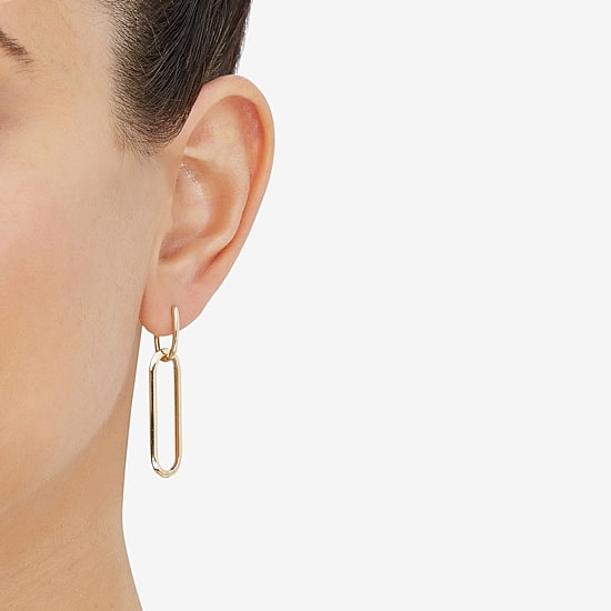 Womens 14K Gold Drop Earrings