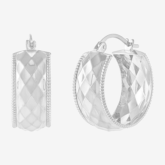 Womens 10K Gold 22mm Hoop Earrings
