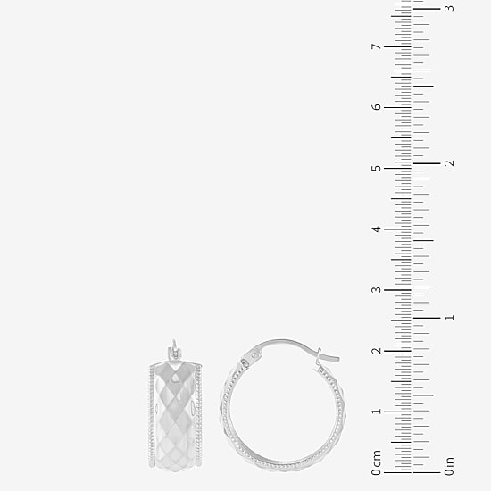 Womens 10K Gold 22mm Hoop Earrings