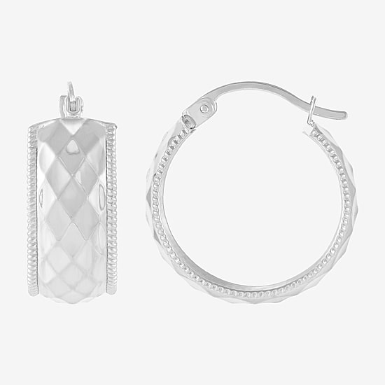 Womens 10K Gold 22mm Hoop Earrings