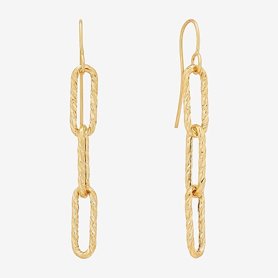 Womens 14K Gold Drop Earrings