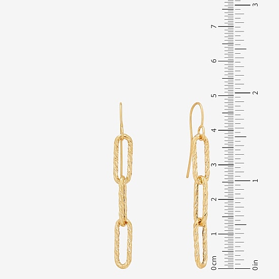 Womens 14K Gold Drop Earrings