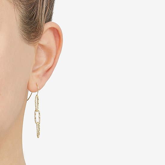 Womens 14K Gold Drop Earrings