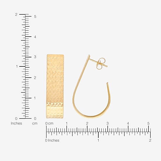 Womens 14K Gold 19mm Hoop Earrings