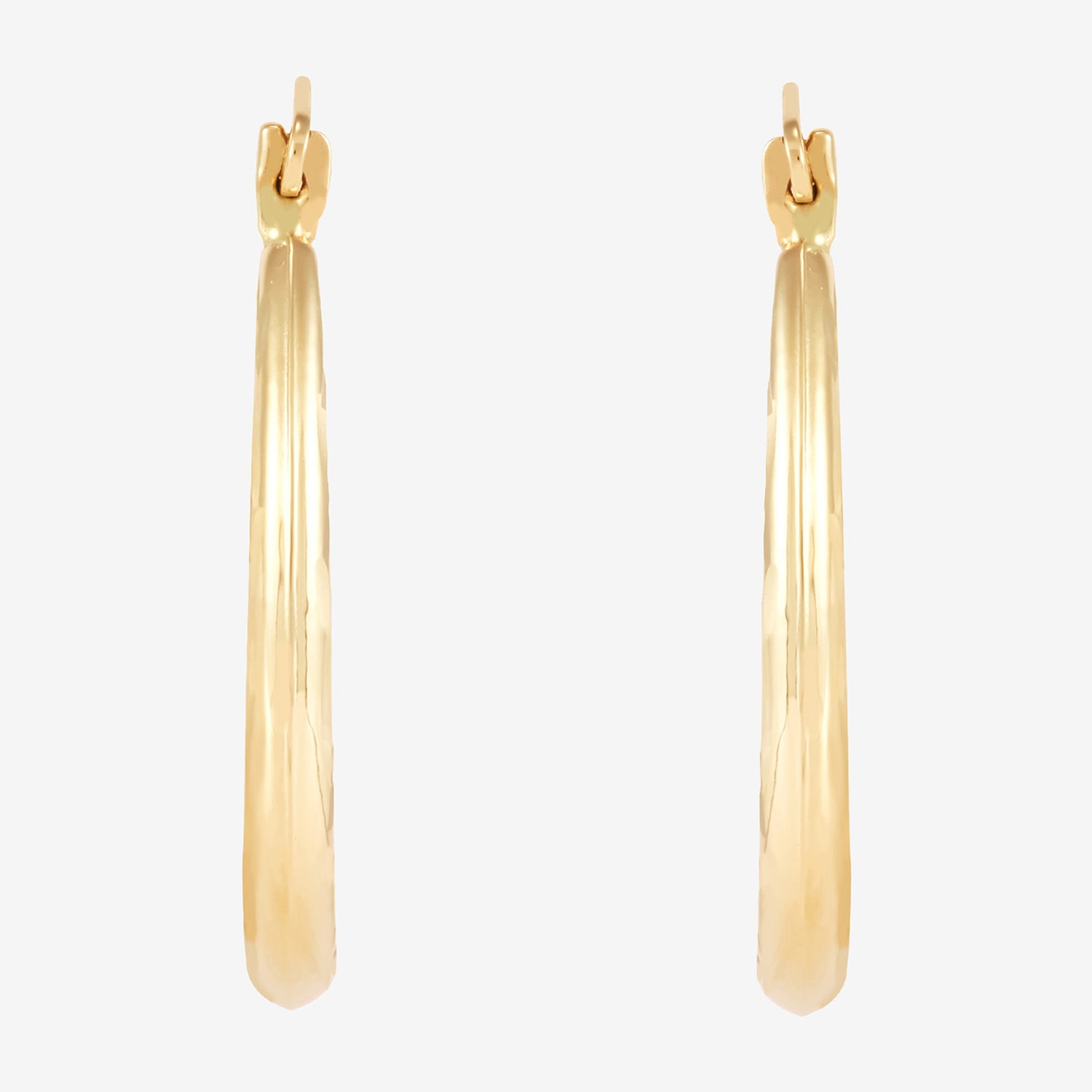 Womens 14K Gold 22mm Hoop Earrings