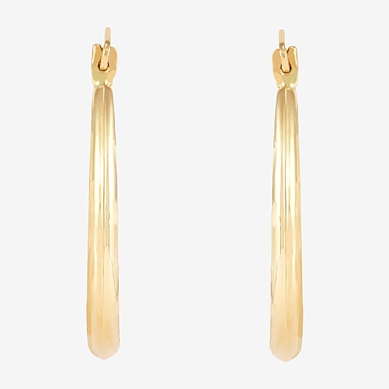 Womens 14K Gold 22mm Hoop Earrings