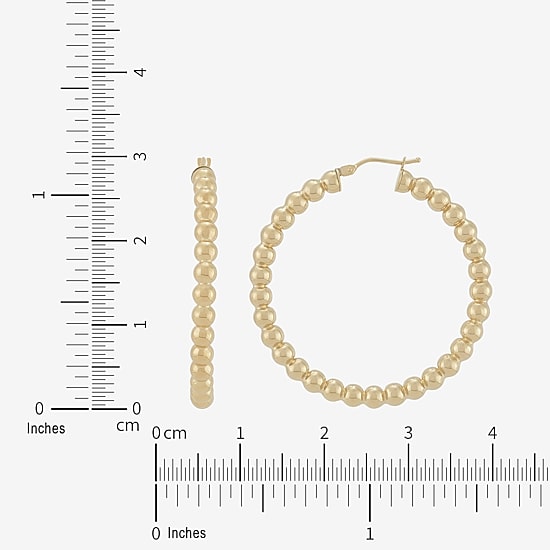 Womens 14K Gold 30mm Hoop Earrings