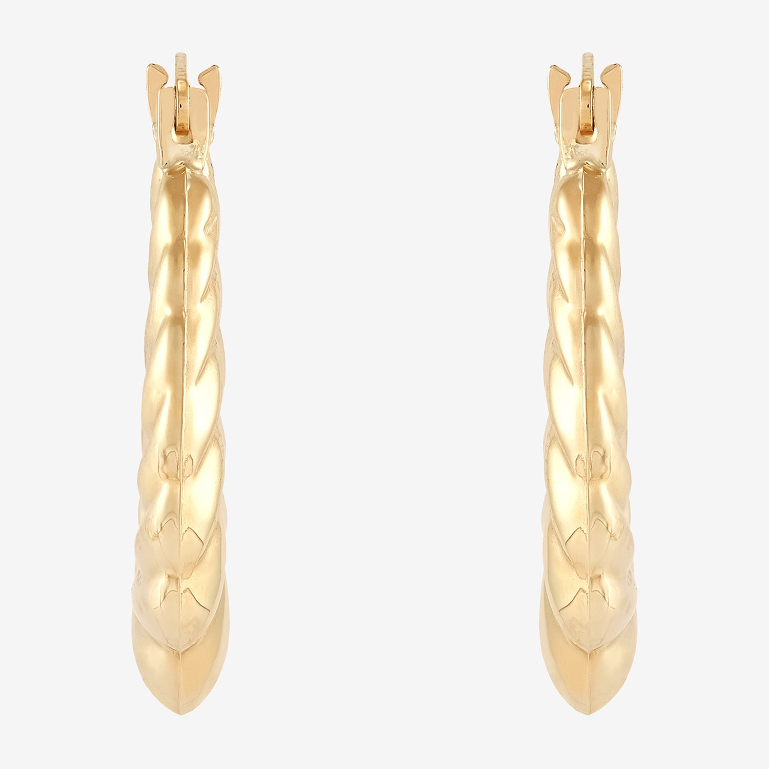 Womens 10K Gold 19.4mm Hoop Earrings